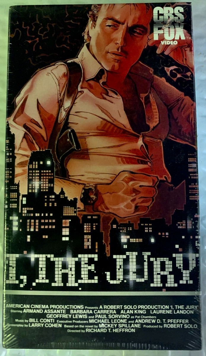 I, The Jury VHS New Watermarked Sealed CBS/FOX - No UPC Great