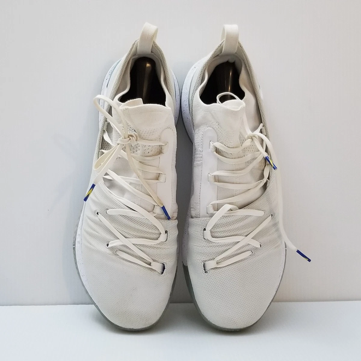 Under Armour Mens Curry 5 3020657 106 White Running Shoes Lace Up Sz 13 Sneakers