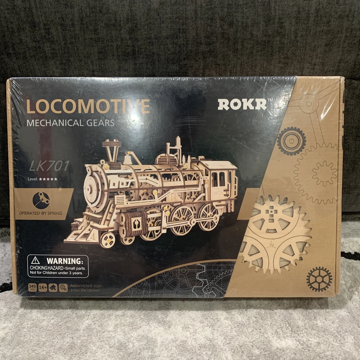 Rokr Locomotive Steam Train Mechanical Gears LK701 3D Wooden Puzzle NEW  SEALED