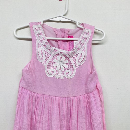 Good Lad Size 5Y Pink & White Lined Dress with White at the Chest With Tie Back - Picture 2 of 13