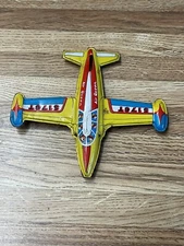 Vintage Tin Toy Airplane Air Queen S176T - Made in Japan - Missin Wing & Wheels