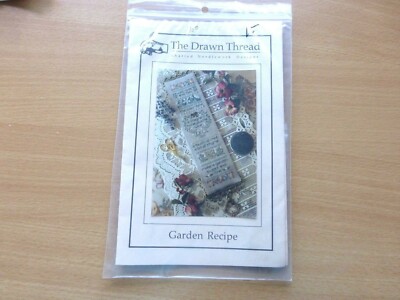 The Drawn Thread GARDEN RECIPE SAMPLER 52x212 Includes Bow Hearts Ribbon