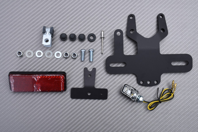 Portaplaca LSL CLUBMAN 460CL01 support de plaque d'immatriculation universel noir
