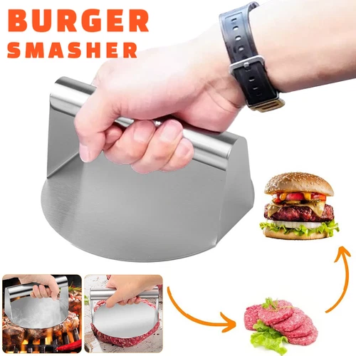 Edelstahl Burgerpresse Hamburger Grill Rindfleisch Patty Maker Burger Smasher