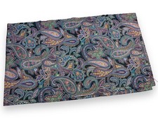 Pair Perfect Fit Industries Valances Jewel Tone Paisley Gold 23.5x82โ USA Made