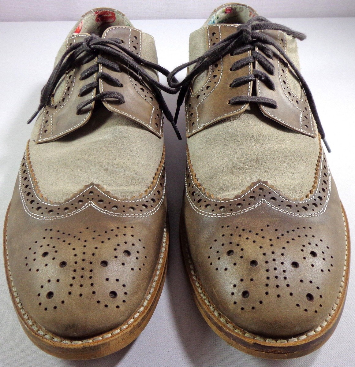 Vince Camuto Venety Oxfords Mens Two Tone Leather Wingtip  display picture 1