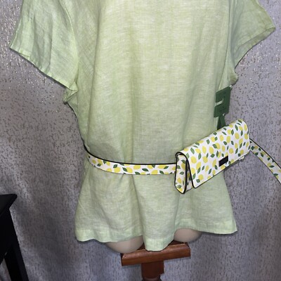 Kate Spade New York Leather Belt Bag Lemon Toss Fanny Pack  display picture 3
