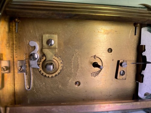 (SJ8) OVAL French Carriage Clock. J.E. CALDWELL & CO. TIME ONLY. - Picture 8 of 12