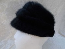 Vintage England Kangol Black Faux Fur Ladies Hat