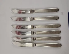 Antique Meriden Cutlery Co. #12 Silver Plated Fruit Knives 6in Polished Set Of 6