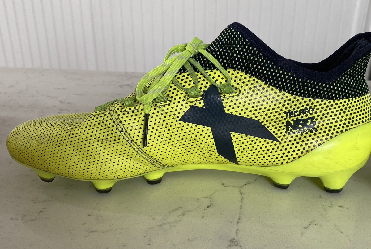 Adidas X 17.1 FG TECHFIT NSG Yellow US Size 11 Mens Non Stop