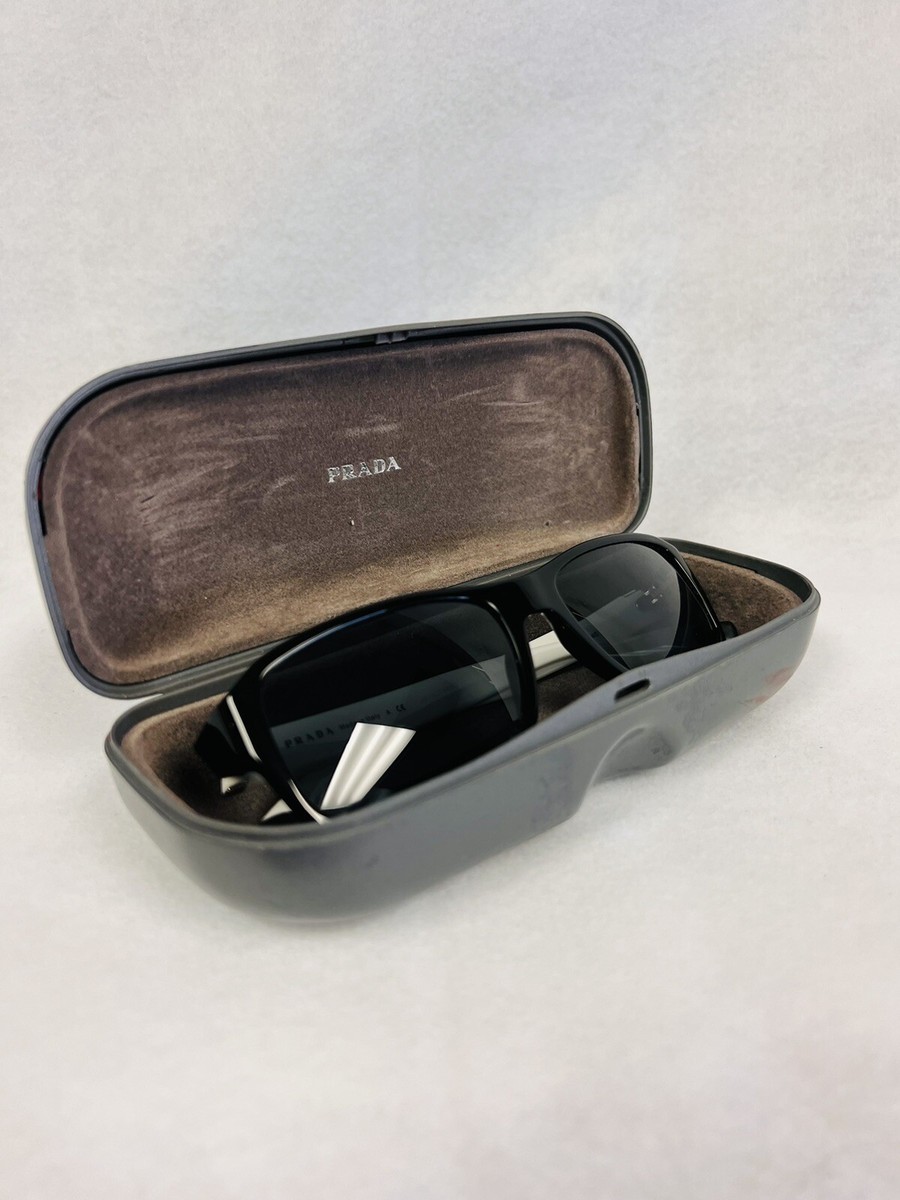 Prada Black & White Rectangular Glasses Italy VPS 05C 54 17