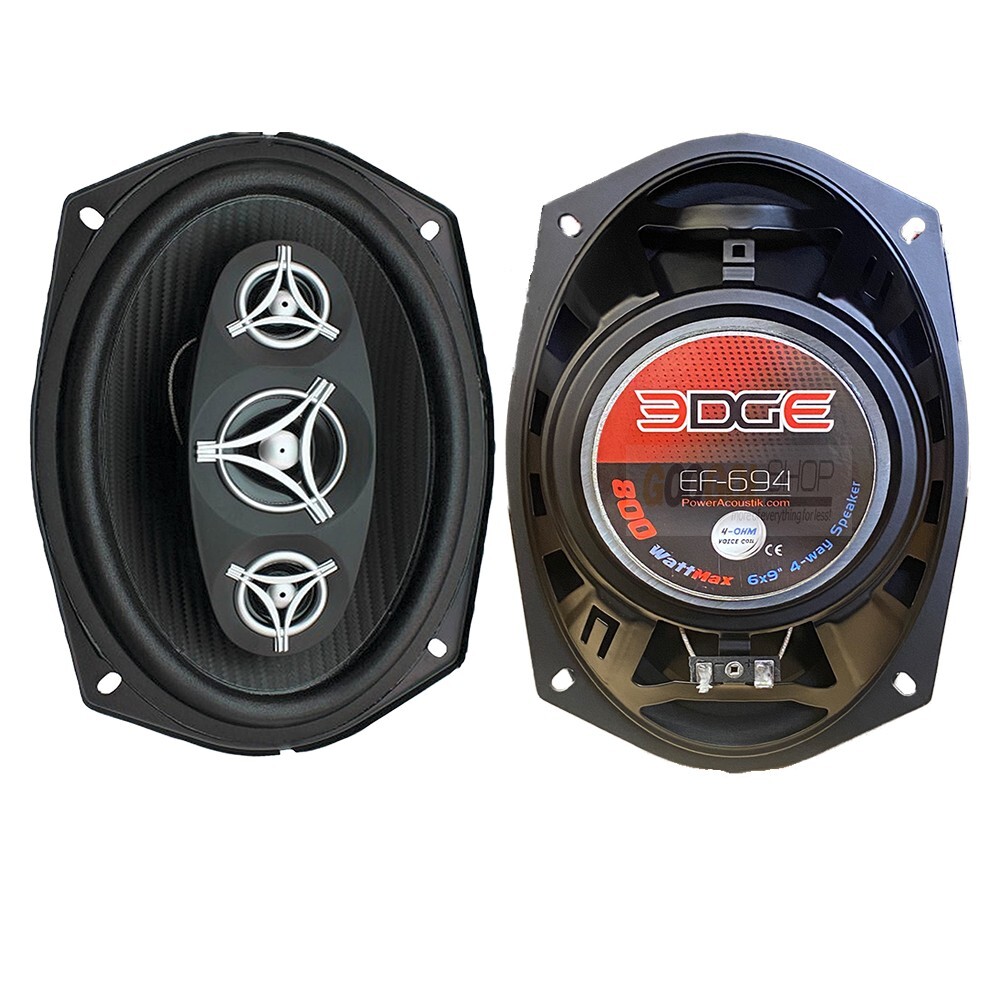 Комплект Power Acoustik для коаксиальных динамиков для автомобилей и грузовиков 800 Вт 6x9 и 400 Вт 65