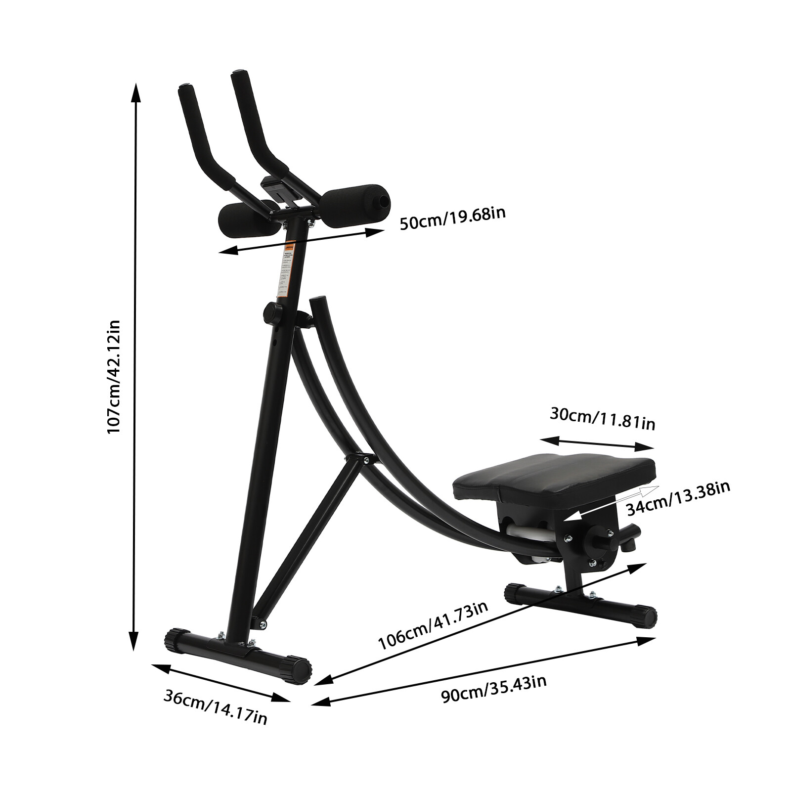 Ab Machine Coaster Abdominal Crunch Trainer for Home Gym Core Workout Equipment alternate view 2