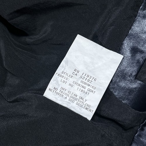 Vintage Helmut Lang Satin Midnight Blue Open Front Crop Blazer Jacket Womens 4 - Picture 10 of 11