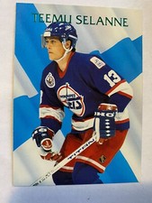 Teemu Selanne 1992-93 Parkhurst Emerald Ice Parallel #217, Winnipeg Jets HOFer