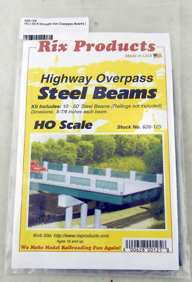 HO Scale Highway Overpass Steel Beams - Rix Products #628-125