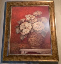 FRAMED FLOWER PRINT BY PAMELA GLADDING - Not Under Glass - 24 3/4” x 20 3/4”