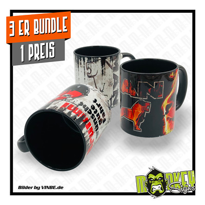 3er Set Vintage Becher LKW MAN Löwe - Retro Tasse ideales Geschenk Trucker