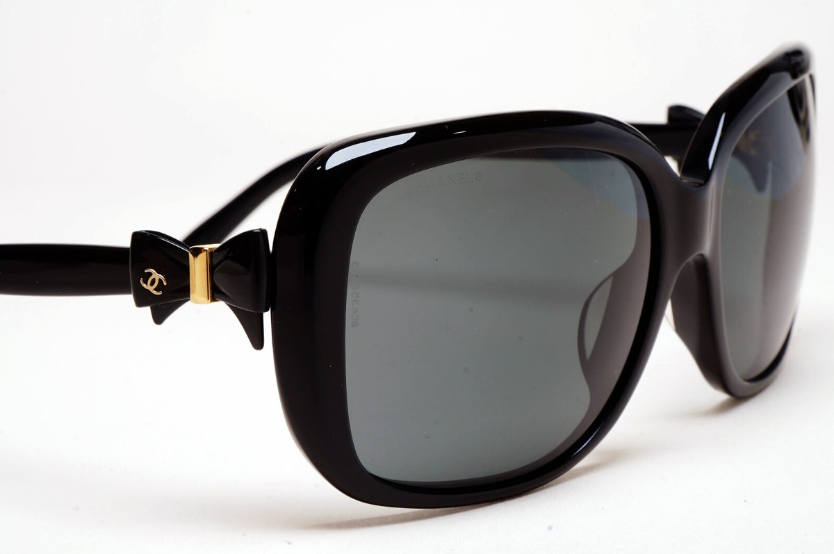 Chanel Sunglasses 2011 Bows Vintage Black Square 5171-A c.888/3F