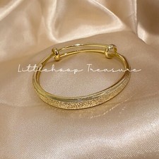 Girls Gold Filled Bracelet  Children Toddler 22K Gold Filled Bangles Adjustable