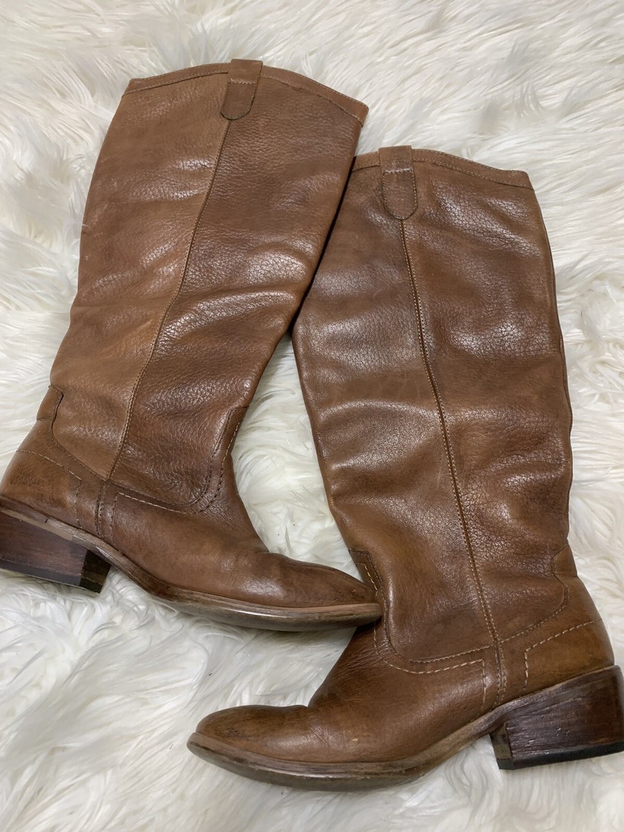 Franco Fortini Women's Winchester Riding Boots Brown M Knee High 100%  Leather