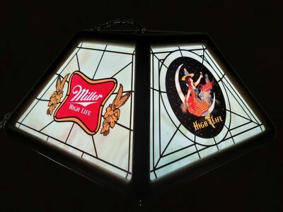 Vintage Miller High Life Beer Lady Toast In Motion Billiard Pool