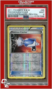 Emerging Powers 95 Pokemon Catcher Reverse Foil PSA 9