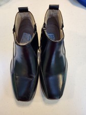 EUC Florsheim Boys Reveal Black Leather Dress Chelsea Boots 16543-001 2.5M 