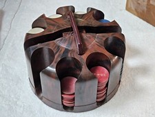 Victory Bakelite Poker Chip Carousel 1950s  127 PLA-M-WEL Chips   Swirl Catalin