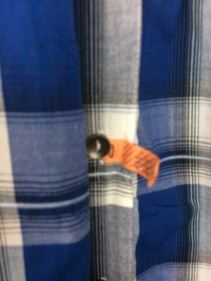 Walter рубашка платье синий белый клетку размер XS 100% хлопок длинным рукавом ассиметричный - Изображение 3 из 4