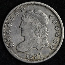 1831 Capped Bust Silver Half Dime VF+/XF E223 KKCTB