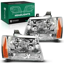 New Clear Headlights Head Lamp Assembly for Chevy Tahoe Suburban 1500 2500 Front