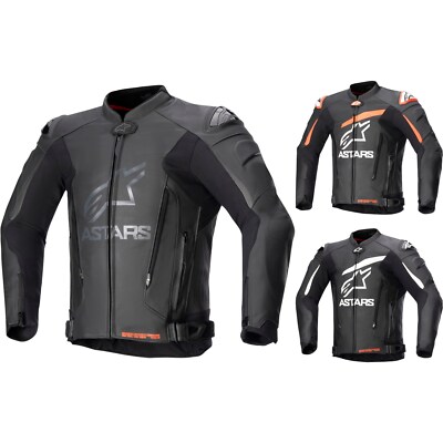 Alpinestars Herren Motorrad Jacke GP Plus v4 - Racing Lederjacke mit Protektoren