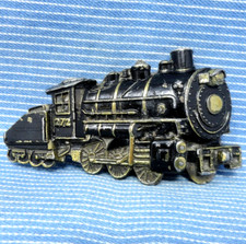 Steam Engine Belt Buckle Railroad Train 3D Locomotive Vtg 1980 TGABC   .CPA571