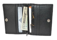 Leatherboss Slim and compact Card Holder with 8 card slot and a snap closure New