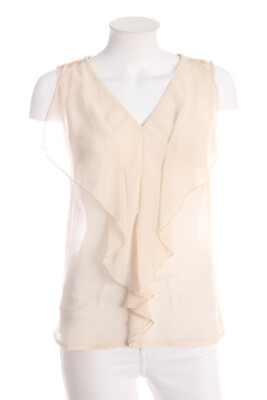 VERO MODA Blouse Top Volants Frills S champagner