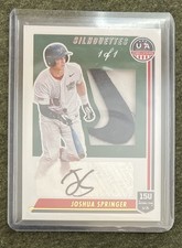 2022 Panini USA Stars & Stripes Nike Patch Auto Joshua Springer #1/1! Rangers