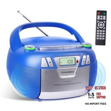 Boombox CD Player with Bluetooth and Cassette Player Portable AM/FM Radio,