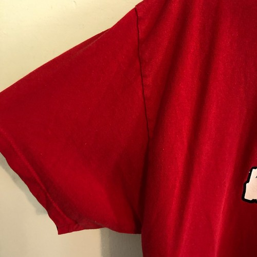 Camiseta de Colección Champion Fairfield University Gráfica Talla L Fear The Deer Camiseta Roja - Imagen 7 de 20