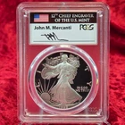 1986-S Proof American Silver Eagle PCGS PR70 DCAM John Mercanti Signed ASE