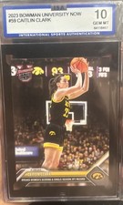 2023 Bowman University Now #59 Caitlin Clark RC Rookie Gem Mint ISA 10