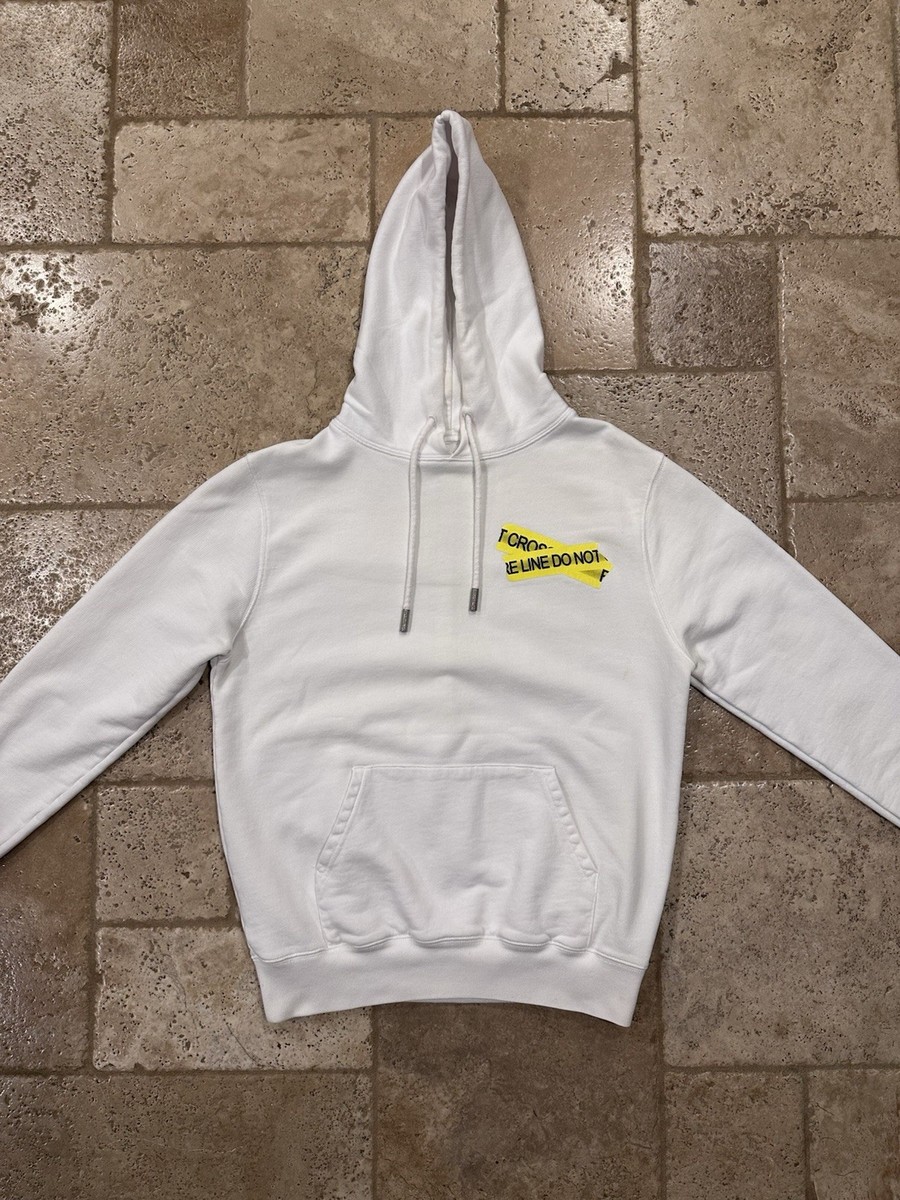 Off-White Virgil SS18 Fire Yellow CautionTape White Hoodie