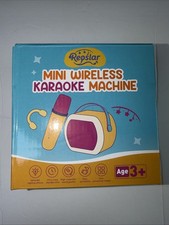 Reoslar Mini Purple Wireless Karaoke Machine Kids Bluetooth 2 Microphones NEW