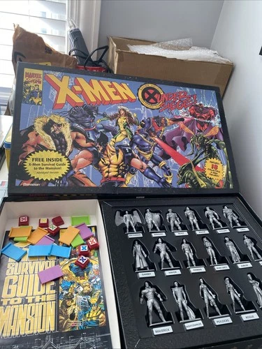 Vintage 1994 X-Men Under Siege Board Game Marvel Comics Pressman Unpunched Rare