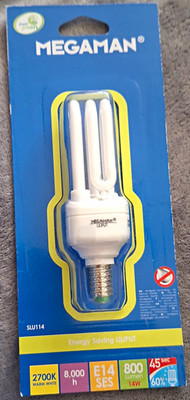 MEGAMAN LILIPUT Energiesparlampe E14 14W Warmweiß 2700K 800lm CFL