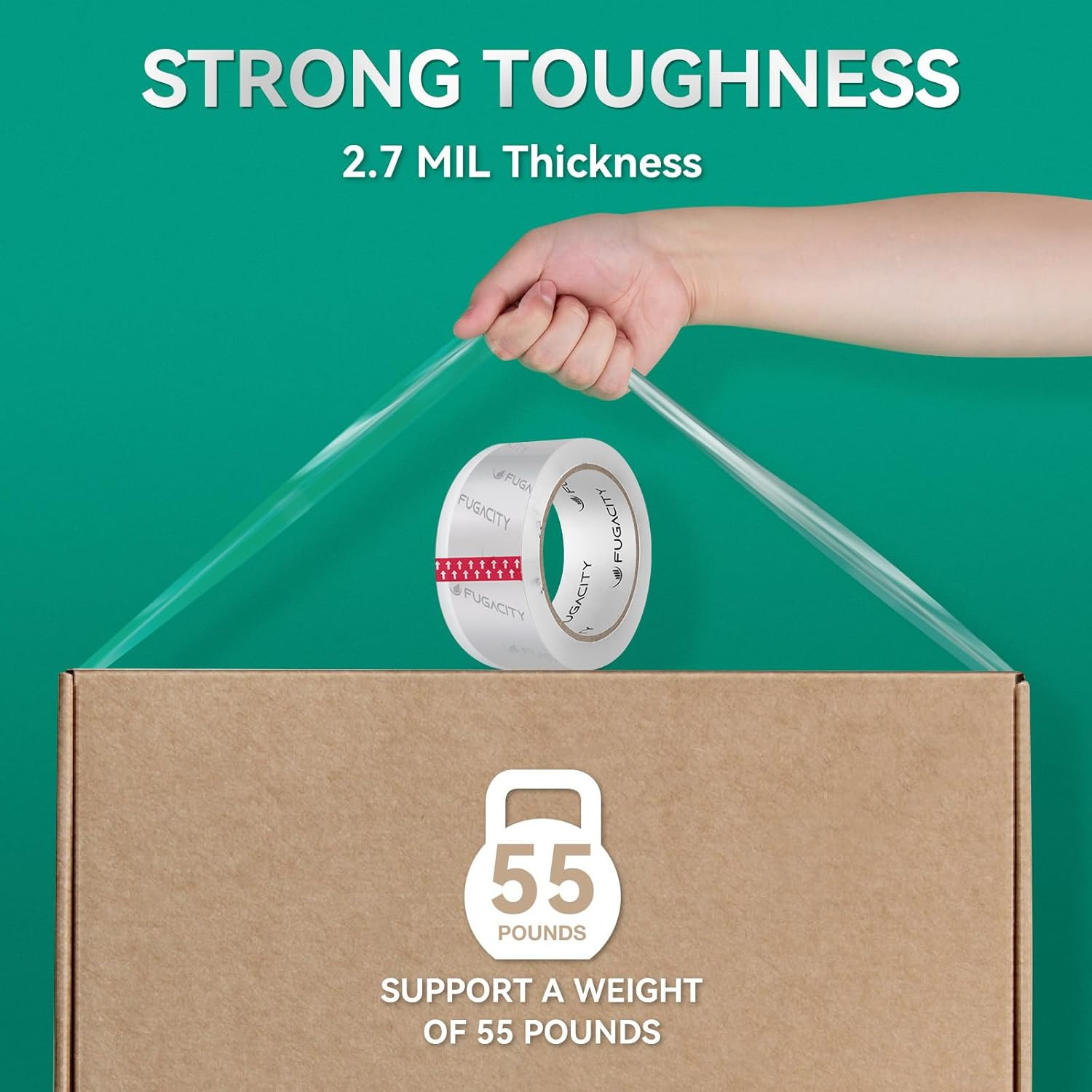 Clear Packing Tape Refills (36 Rolls),Heavy Duty Packaging Tape for Mo