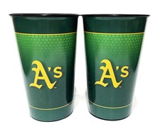 Oakland A's set of two plastic cups, 24 oz.