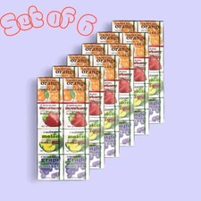 Marukawa Japan Marble Bubble Gum Orange Strawberry Melon Grape 8 Pk Set of 6
