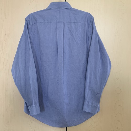 Jos.A.Bank Traveler camicia elegante slim fit uomo manica lunga pied de poule blu 6-34 - Foto 2 di 14